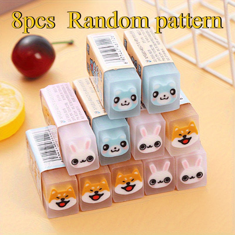 Image of 8pcs Animal Eraser Set, Cute Desk Pets, Suitable For Classroom Use, Fun Back-to-school Gift, Classroom Reward Prizes, Student Treasure Box