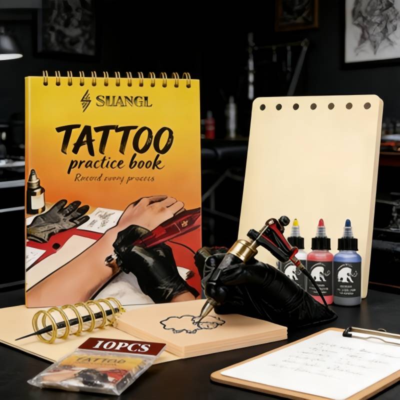 Image of Tattoo Practice , 10 Practice Skins, 6in*4in Tattoo Practice Small Skins Easy To Carry Anywhere, Suitable For Professional And Beginners, Durable And Reusable Tattoo Supplies