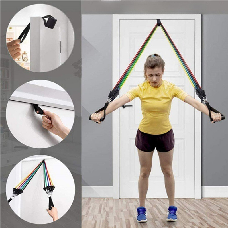 11pcs Multi-Functional Sports Resistance Bands Set