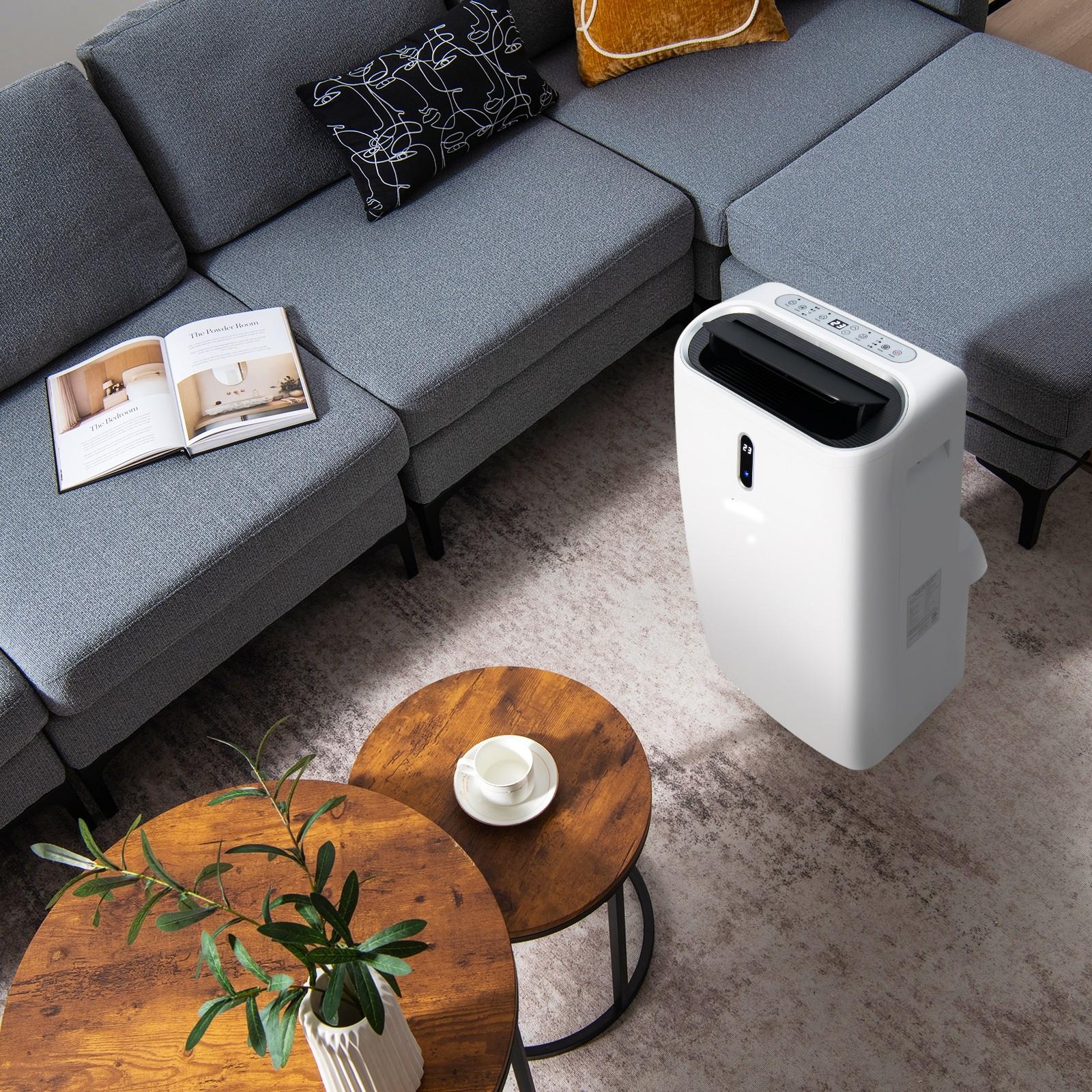 COSTWAY 14000 BTU Portable Air Conditioner with Re...