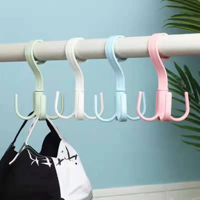 360degree rotating hook fourclaw multi functional wardrobe bag hook fourclaw tie hook belt storage hanger
