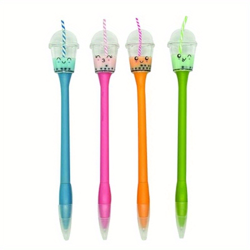 pack of 12 adorable boba tea pens cute boba character design with black ink retractable glass pens for   and art supplies   stationery gift idea cute pens school stationery   design durable writing tool Product details 4