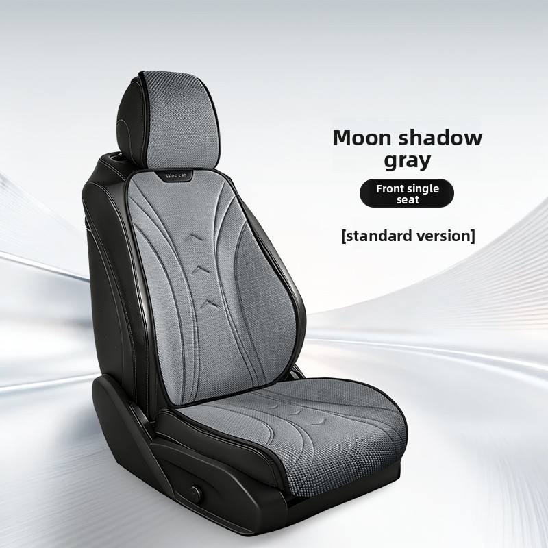 TEMU 1 Linen Car Seat Cover, Cute Design, Cosy Atmosphere, Suitable For , Comfortable And Breathable, Cartoon Style, Various Options