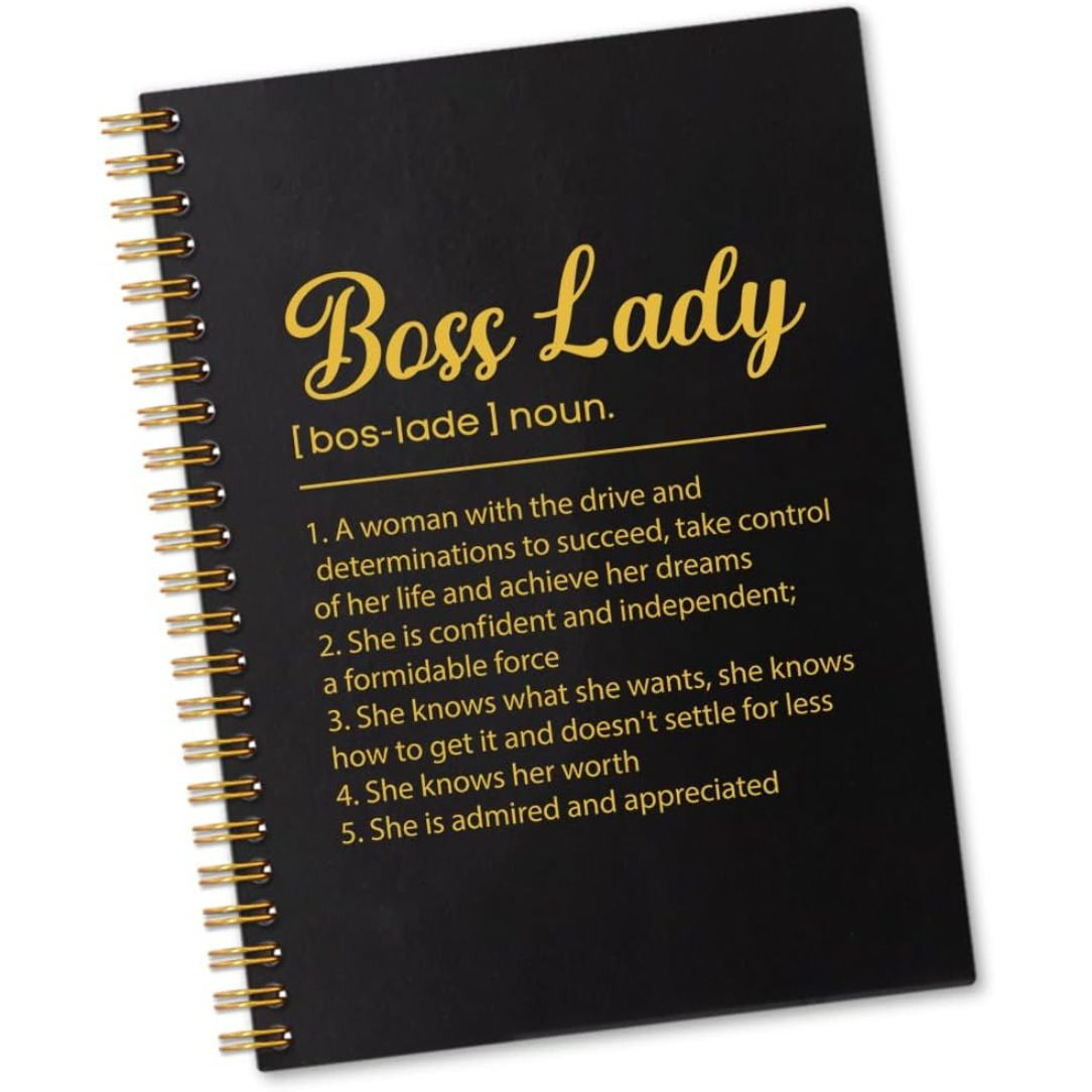 

Boss Lady A5 Spiral Notebook - 50 Pages, Perfect Appreciation Or Retirement Gift For Female And Employees