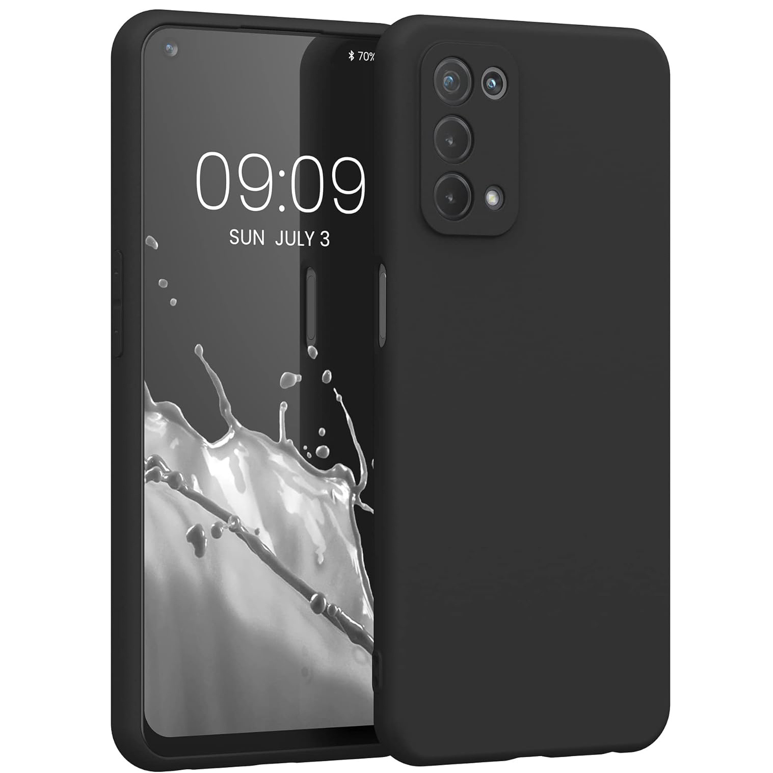 TEMU Phone Case: Compatible With Oppo A74 (5g) / A54 (5g) Case Slim Shockproof Flexible With Protection Black Matt Soft Protective Phone Case Cover