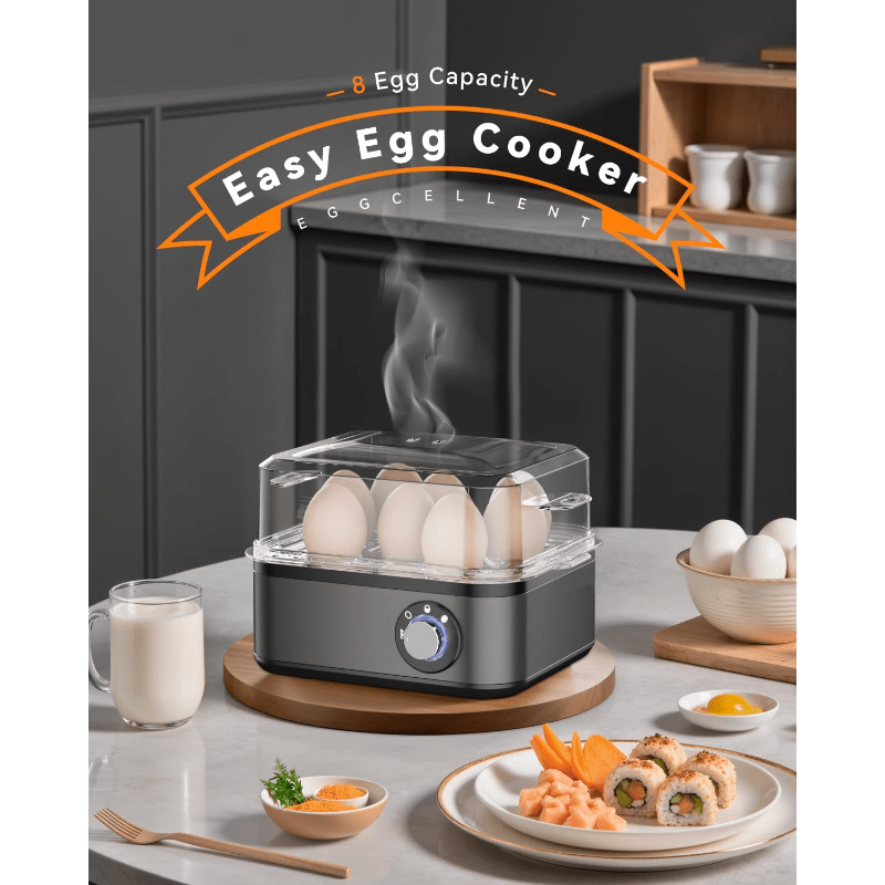 Heymyth Egg Cooker Electric Egg Boiler Hold 8 Eggs A