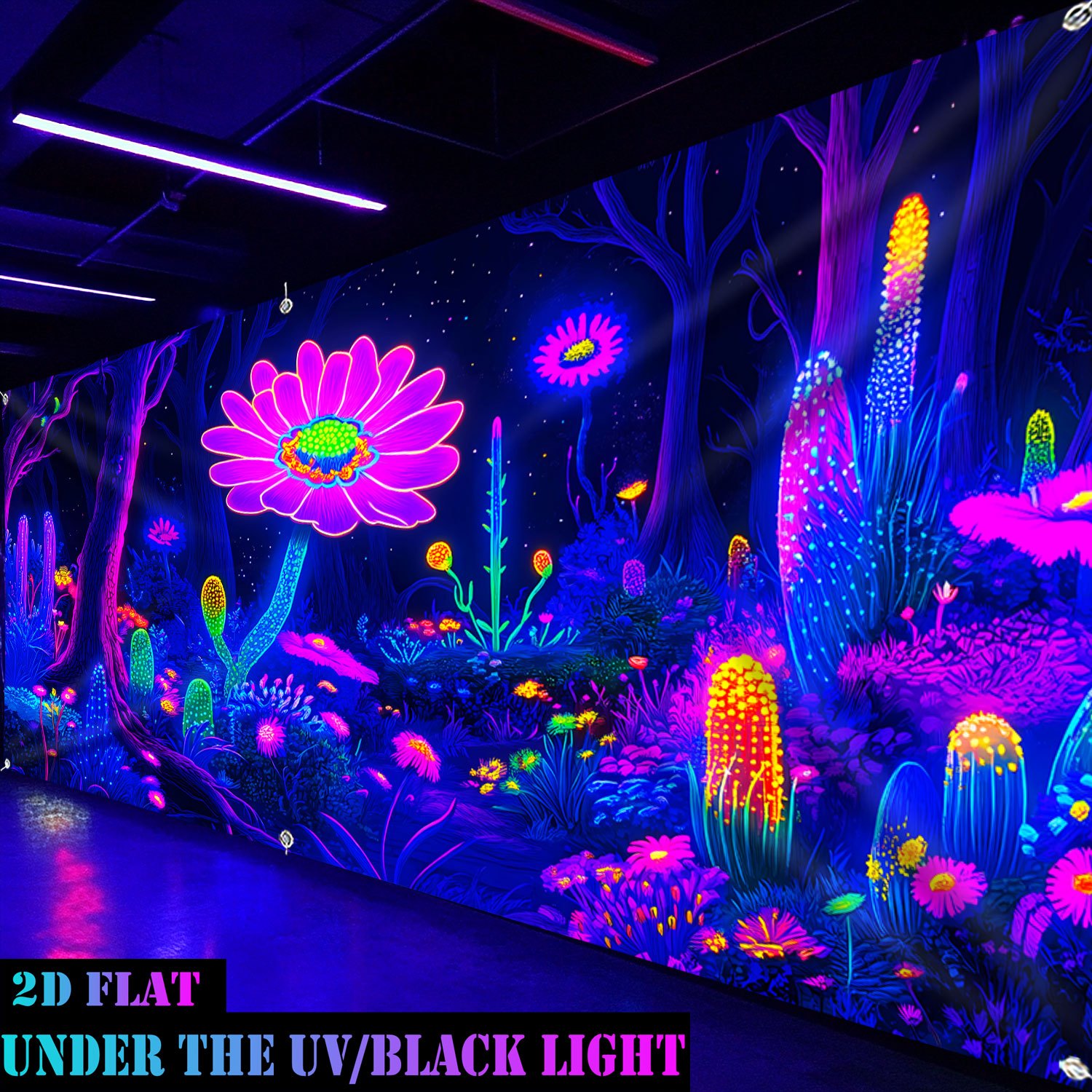 TEMU fotográfico [Impresión 2D] 1 pieza [QD_VIVIOS] Tamaño ultra grande que UV, flores en flor, jardín, banner de impresión, decoración con temática
