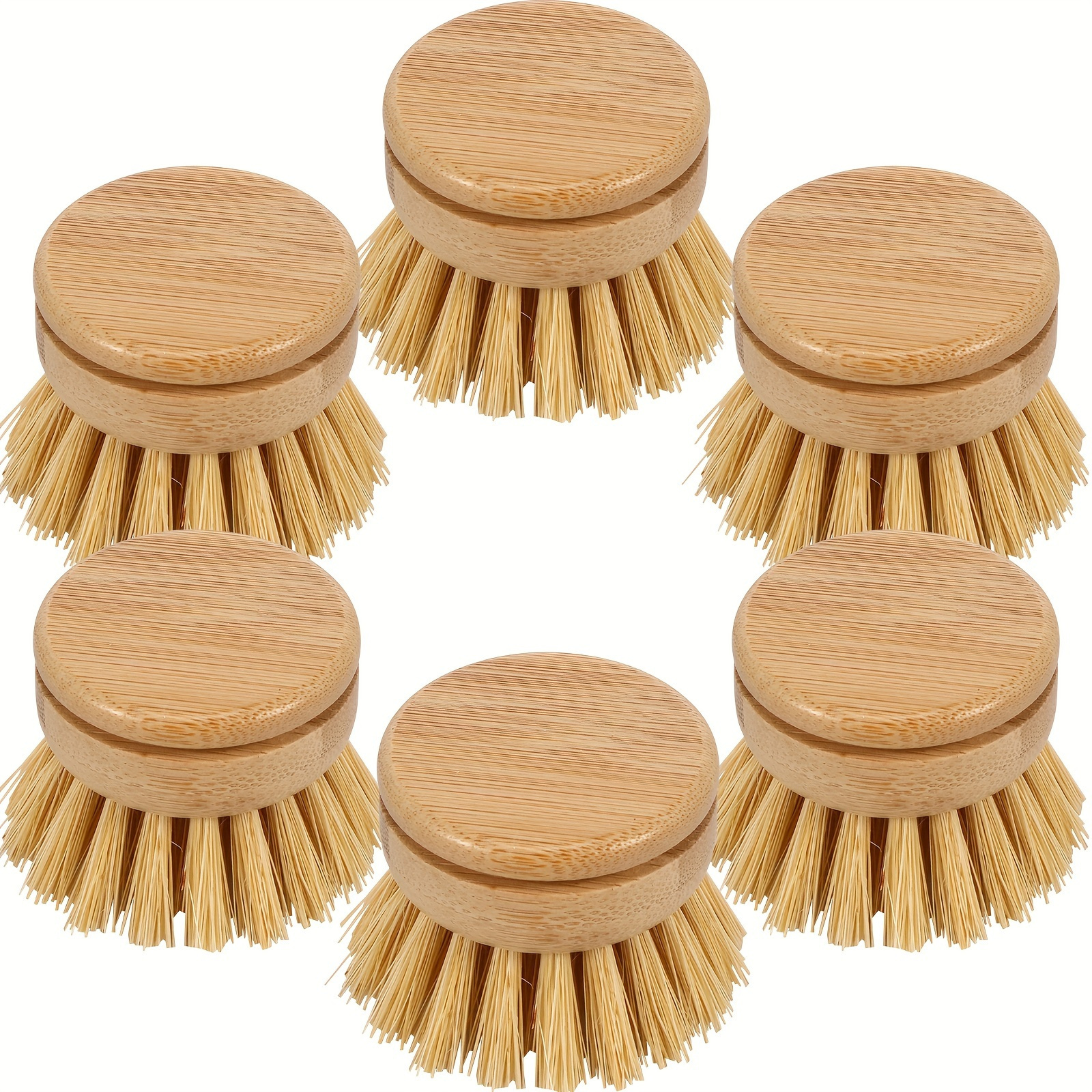 TEMU 6-pack Dish Scrubber Replacement Heads, Brush Heads For Household Kitchen Pot And Dish Cleaning