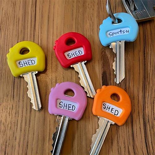 16pcs random color 8 keychains 8 cards labeled keychains compatible with most keys mens home office organizer tool