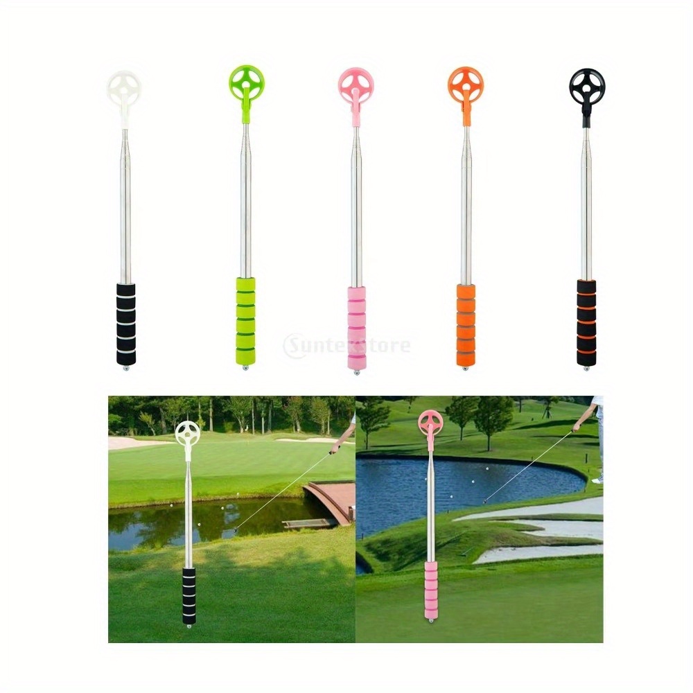 1pc Telescopic Golf Ball Retriever with Anti-Slip Grip - 2.7m/8.9ft Extendable Stainless Steel & ABS Ball Picker, Compact Lightweight Design for Long-Distance Ball Retrieval  , Training Practice Tool (  Options) - Ideal for Golfers & Training Equipment, Ergonomic Handle, Sturdy Build,   Players