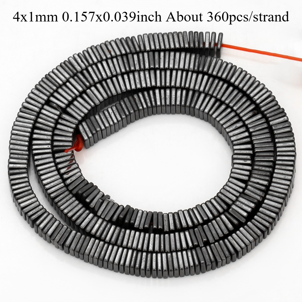 TEMU 4x1mm Asvrai Hematite Stone Beads - Loose Genuine Mineral Spacer Beads Suitable For Jewelry Making, Diy Crafts, For Bracelets & Necklace, For,