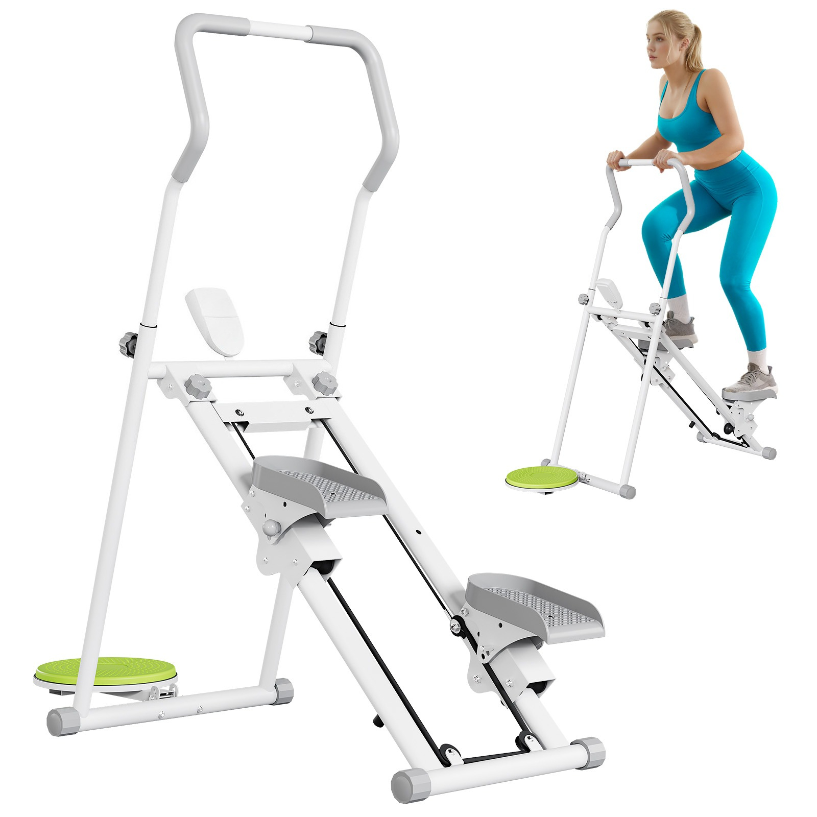 Image of Multifunctional Stair Climbing Machine For Home Gym Folding Stair Stepper, Without Battery