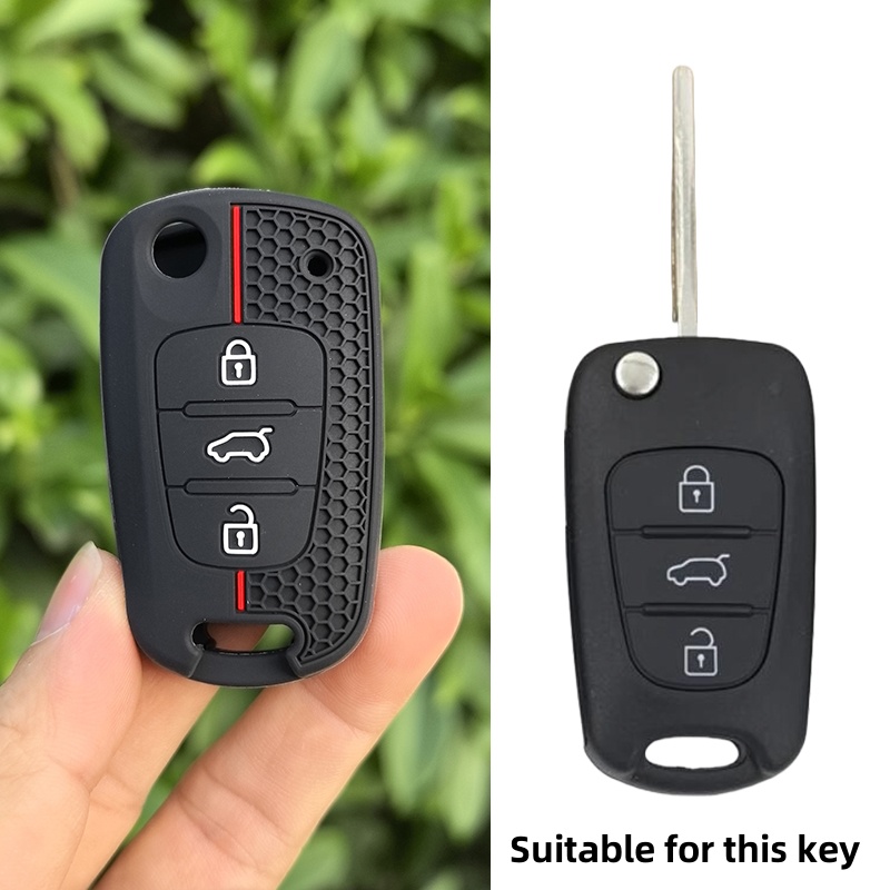TEMU de silicona para llave de coche para Kia RIO K5 , para Hyundai I20 I30 I35 Ix20 Ix35 Solaris