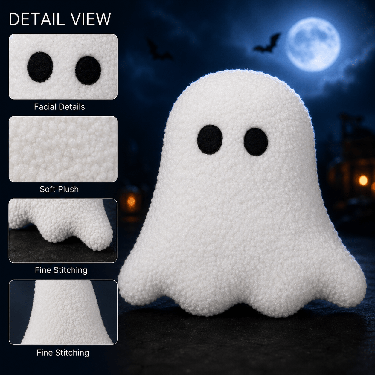 White Ghost Lamb Plush Toy, Creative Halloween Doll