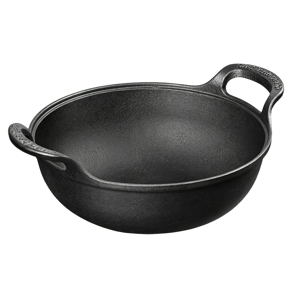 TEMU Double Handle Cast - Durable Cookware For Outdoor Bbq And Camping Baking, Mini - Essential Multifunctional Kitchen Tool Gift