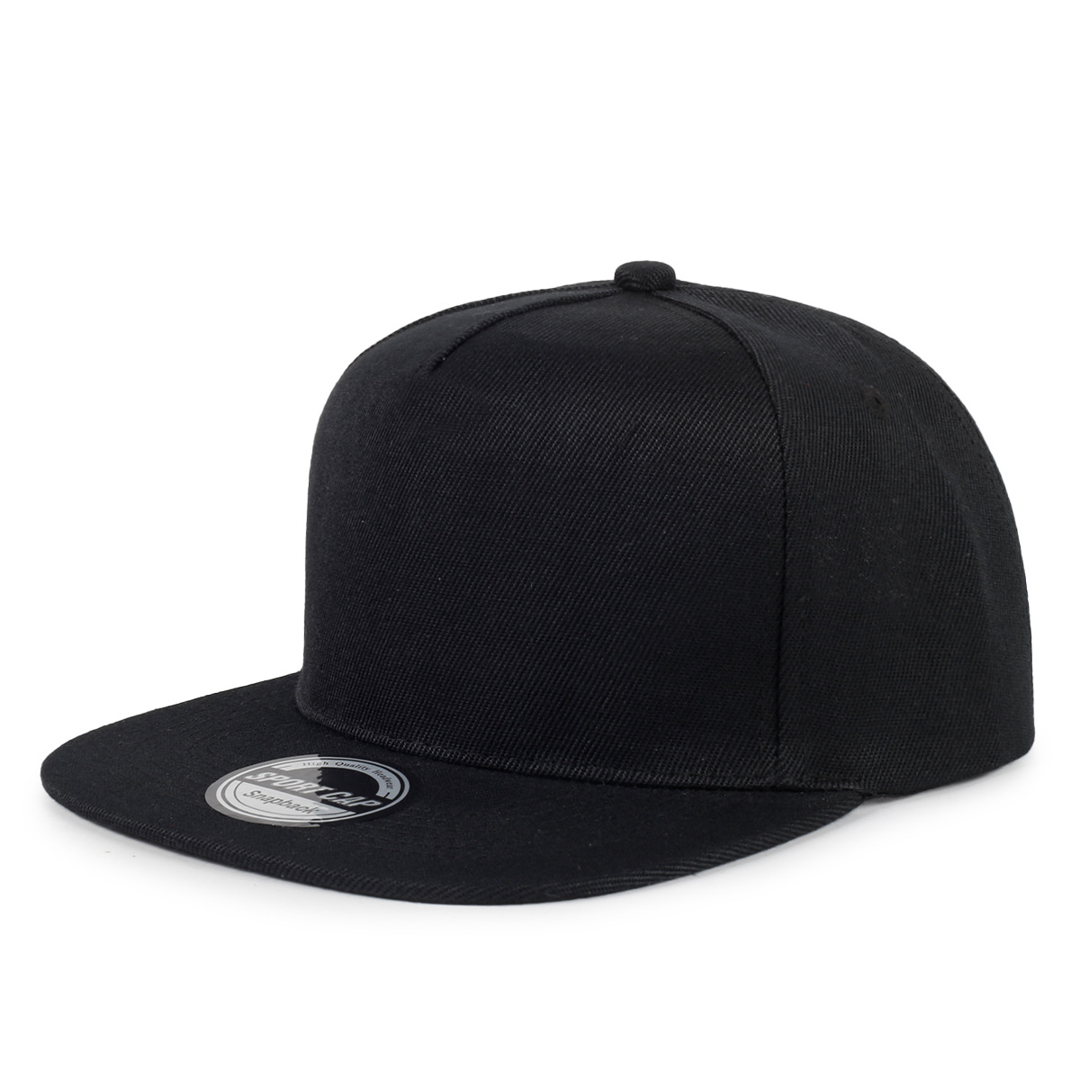 1 Hat Men's Hard Top Flat Edge Hat Solid Color Hip-hop Hat