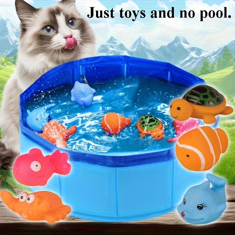6pcs set cat pool toys pool not included water cat toys Temu