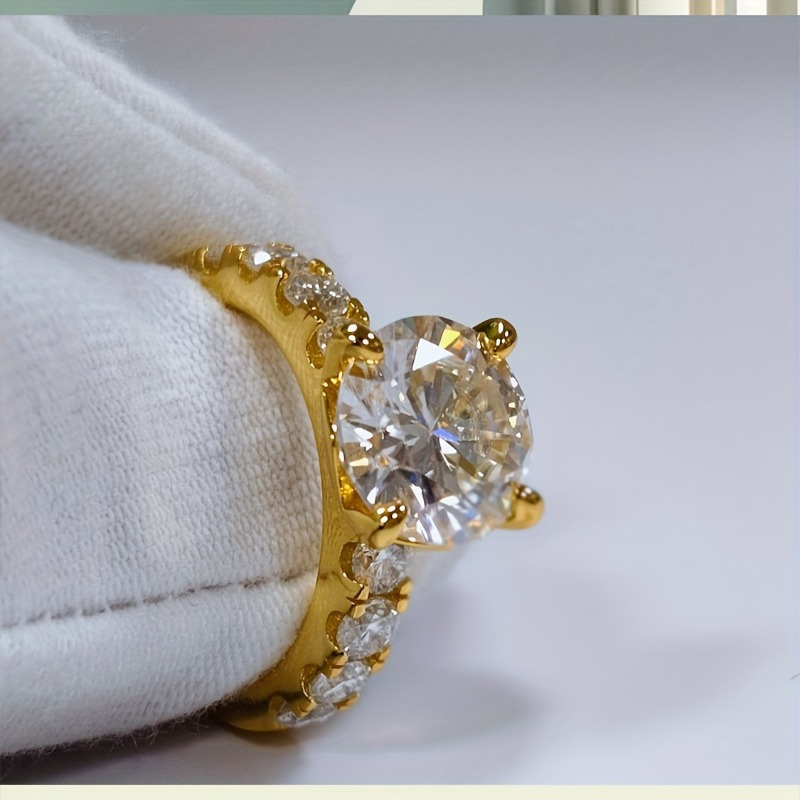 Men's 3.5 Carat Moissanite Engagement Ring, Luxury & Elegant