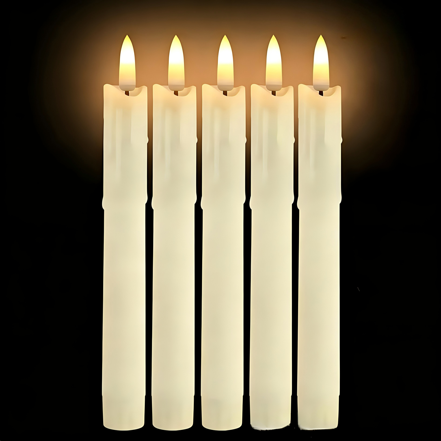 TEMU Led Flameless Flickering Candles With Realistic , Safe Battery-operated Fake Candles, Perfect For Restaurant Ambiance, Christmas, Halloween,