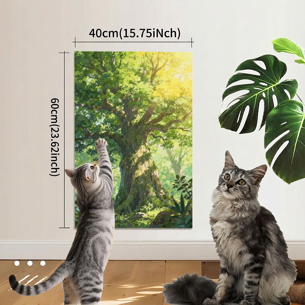 TEMU Self-adhesive Cat Scratching Board, Suitable For Walls Or Furniture, Supports Cats' Claw Sharpening And Climbing, With A That Seamlessly Decor