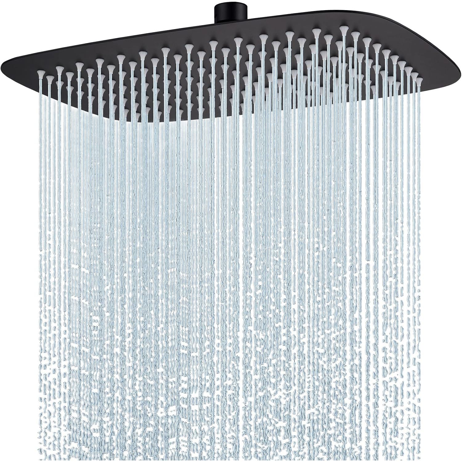 Square High Pressure Shower Head Made Of 304 Stainless Steel - Comfortable Shower Experience At Low Water Pressure - Installed On The Wall Or Ceiling