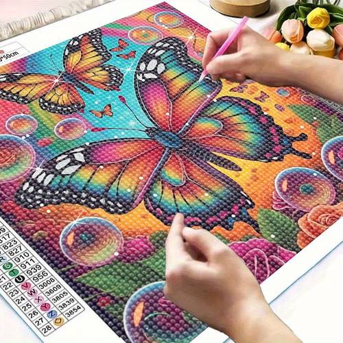 vibrant themed diy 5d diamond painting kit sparkling crystal art for stunning home wall decor ideal handmade craft set as a perfect gift for beginners adults on any occasion frameless canvas with and roses for a