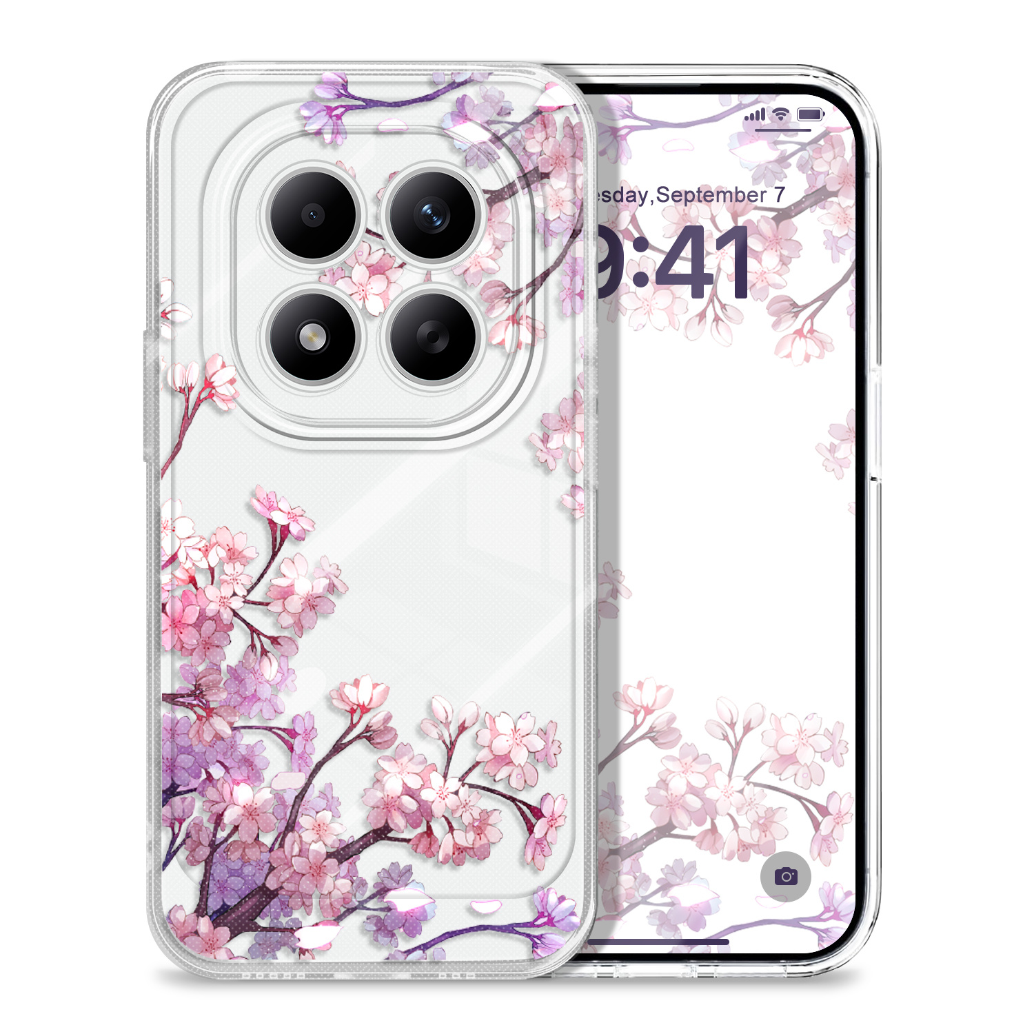 TEMU Étui Téléphone : Étui Transparent Fleurs pour Redmi Note 15 Pro Plus 4G 5G, Coque Souple TPU