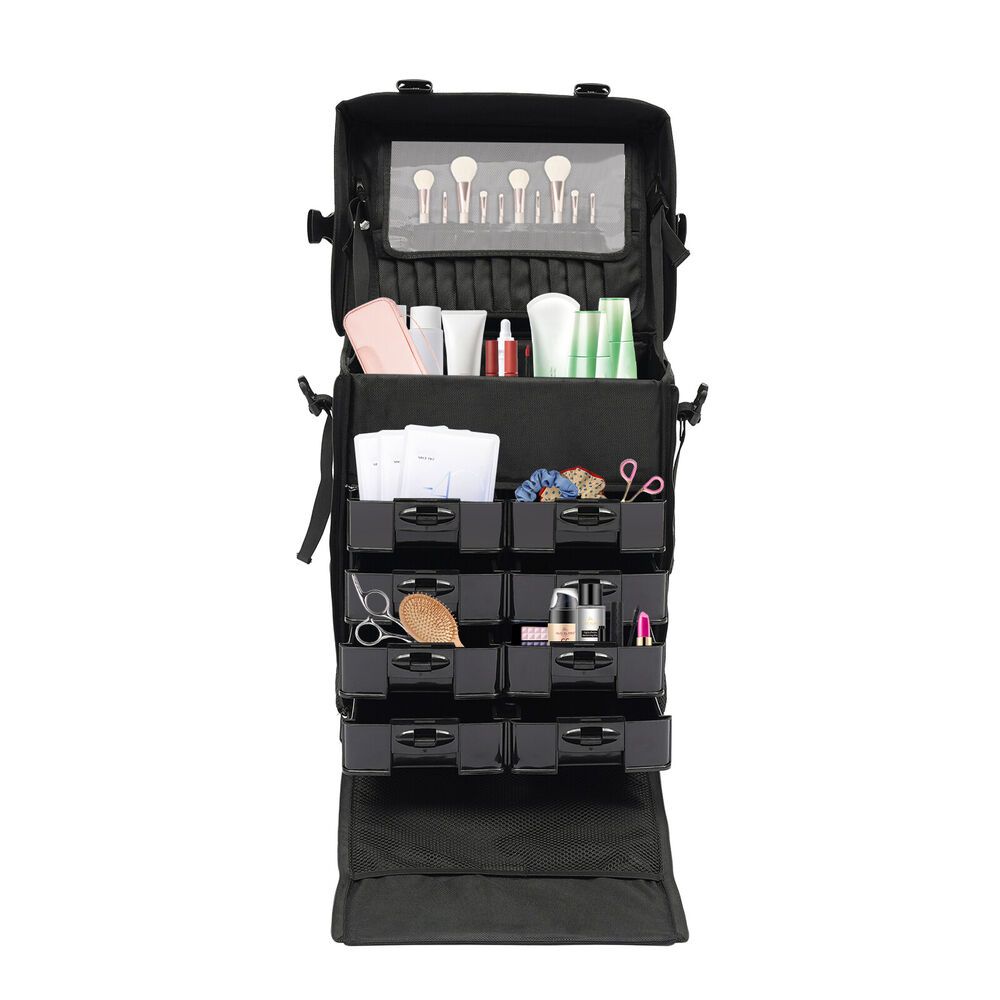 Makeup Case Professional Rolling Cosmetic Case With Drawers