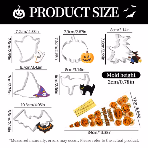 Cookie Cutters 6pcs + Candy Bags 60pcs