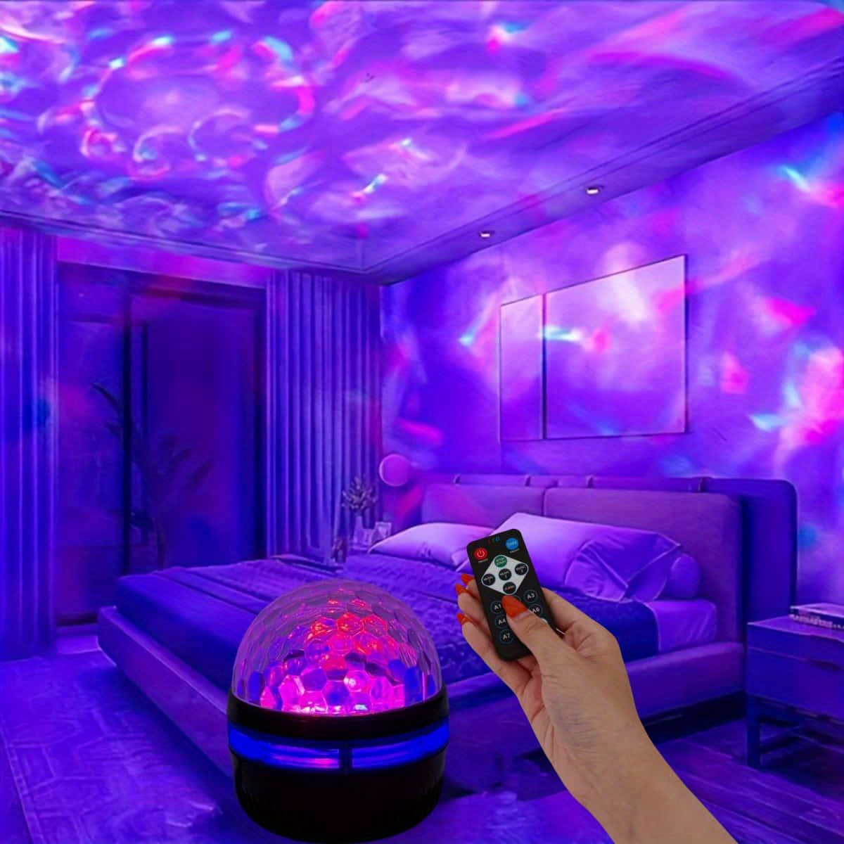 USB-Powered Aurora Night Light with Remote Control - 7 Color Modes, Starry Sky & Landscape Theme, Perfect for Bedroom Decor & Gifts, Button Battery Operated, Warm to Cool-Turn Lighting, Adjustable Brightness, No USB Pouch Included, Landscape Theme Lamp | Decorative Starry Sky Lamp | Energyefficient LED Lamp, Light Deco