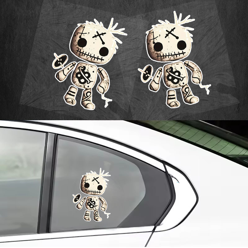 Halloween horreur silencieux crâne autocollant de voiture carrosserie fenêtre décalcomanie voiture décoration de la maison