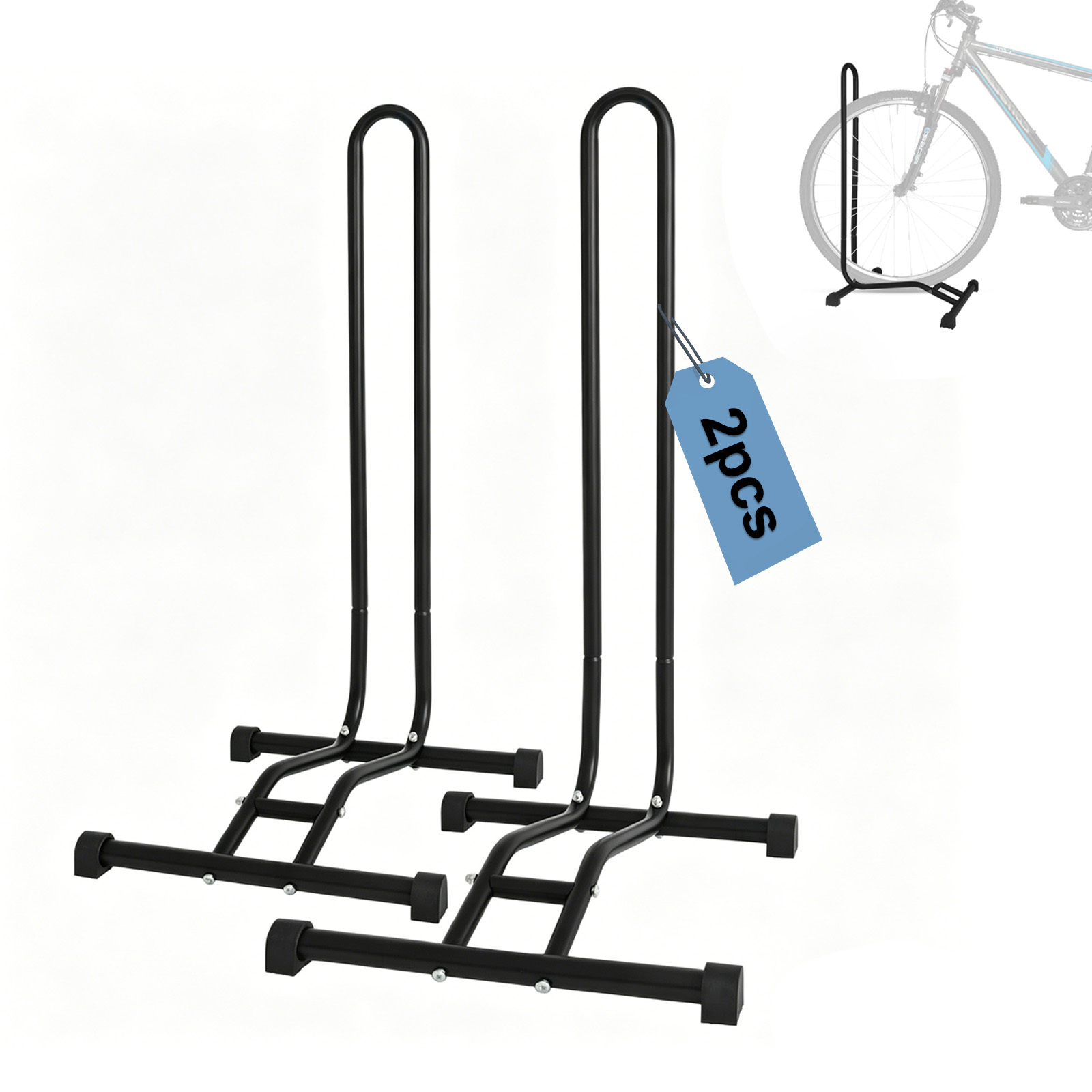 Image of 2pcs Bicycle Floor Stand, With A Load-bearing Capacity Of 30kg, Supports Front Or Rear Wheel Fixation, And Is Suitable For Mountain Bikes, Road Bikes, Commuter Bikes, And Wide-tire Bikes