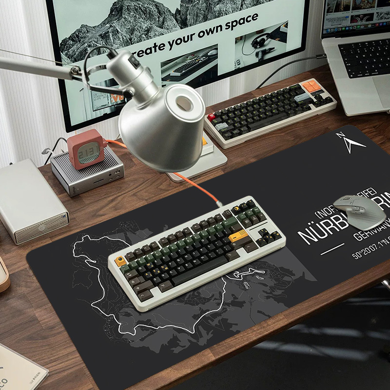 1pc Ultra-large Gaming Mouse Pad And Desk Mat - Track , Includes /north Loop Circuit - Non-slip Surface, Heavy-duty Pc Mat, Suitable For Pc, Office
