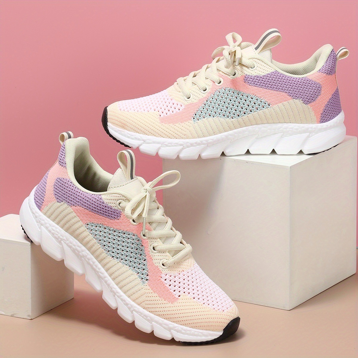 breathable knit running shoes couples Temu United Arab Emirates