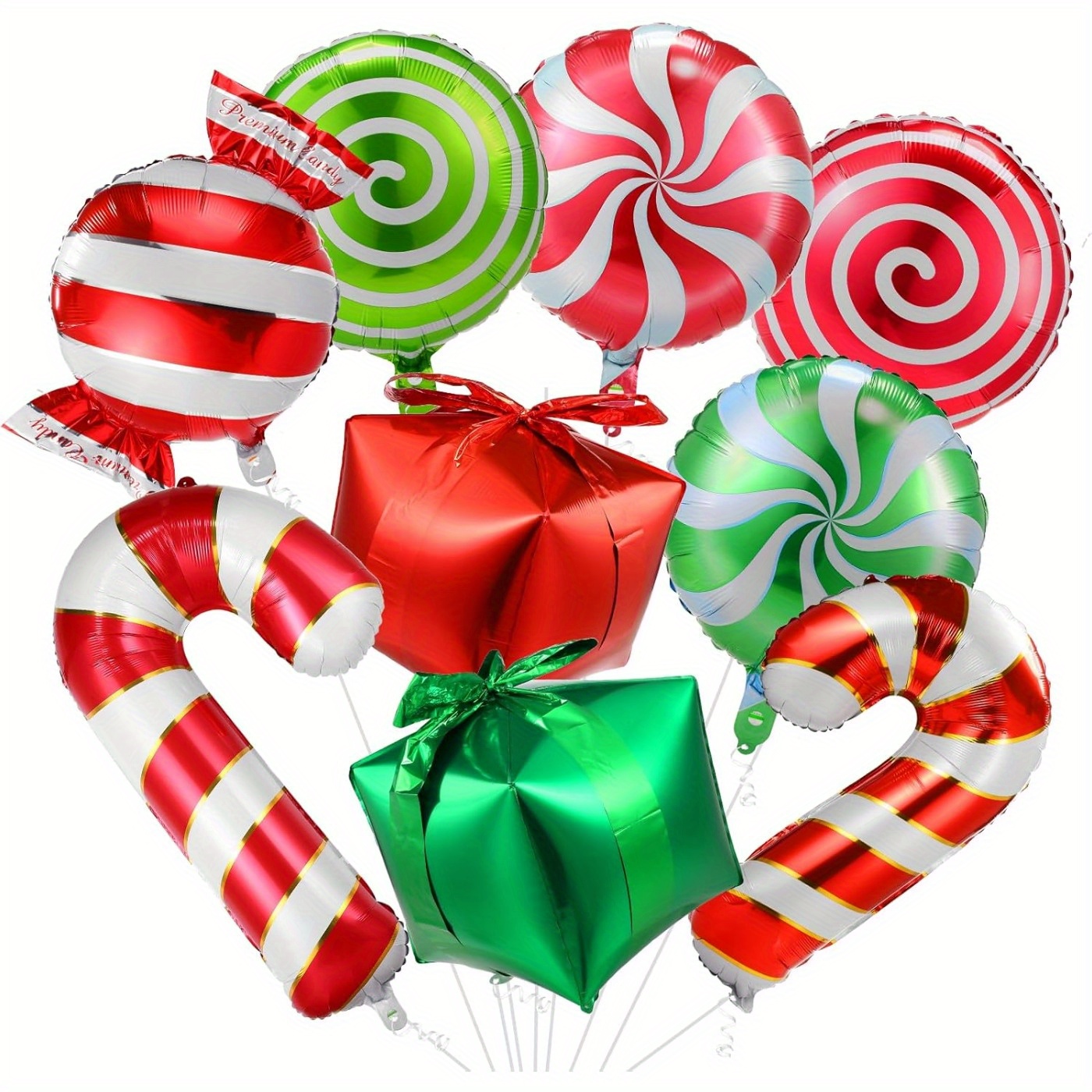 

30pcs Christmas Foil Balloon Set - Candy Cane & Sweet Themed Party Decorations For , Anniversaries,