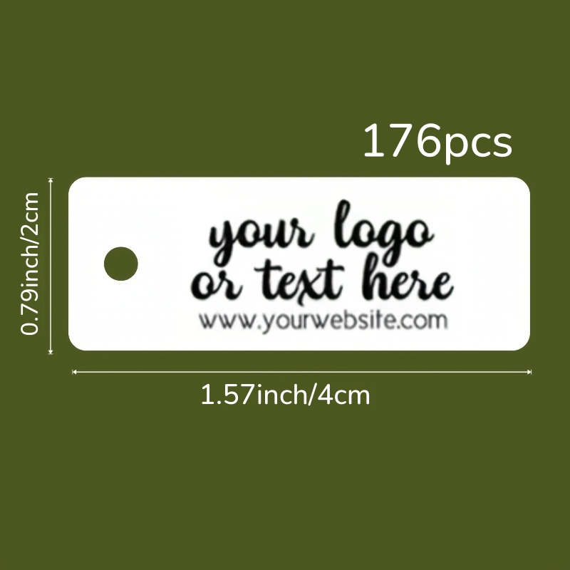TEMU Custom Paper Tag Swing Tags - Personalized Jewelry And Clothing Labels, Multi-functional Perforated Brand Tags | No Rope Included, Suitable For