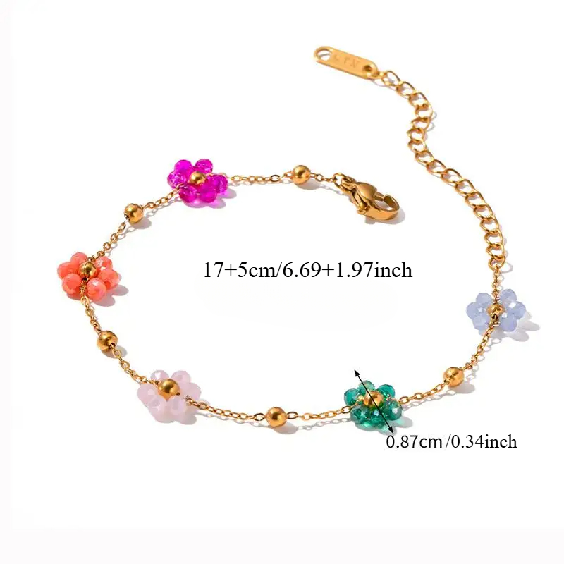 Boho Stainless Steel Necklace & Bracelet Set for Special Occasions
