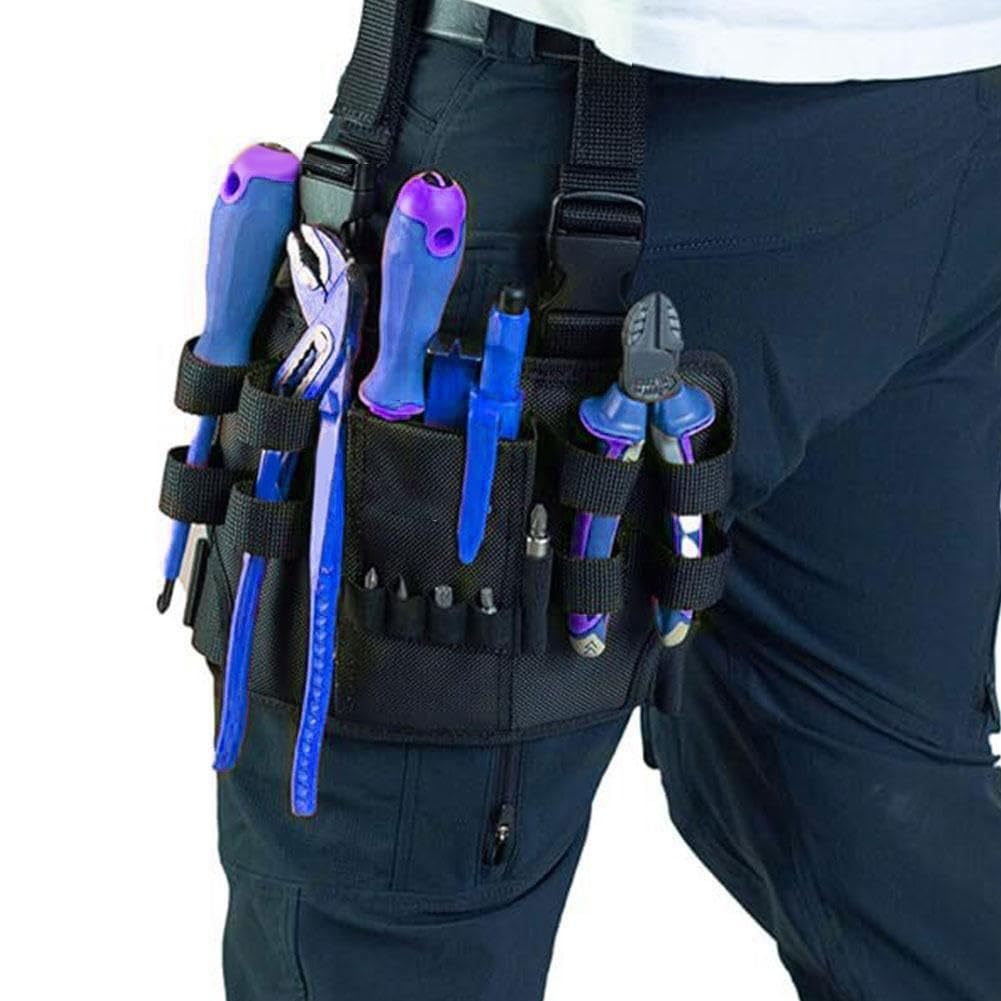 TEMU 1pc Portable Tool Waist Bag, Multi-functional With Safety Buckle Practical Small Tool Belt, Wrap Clip Around Your Legs, Suitable For Waist And