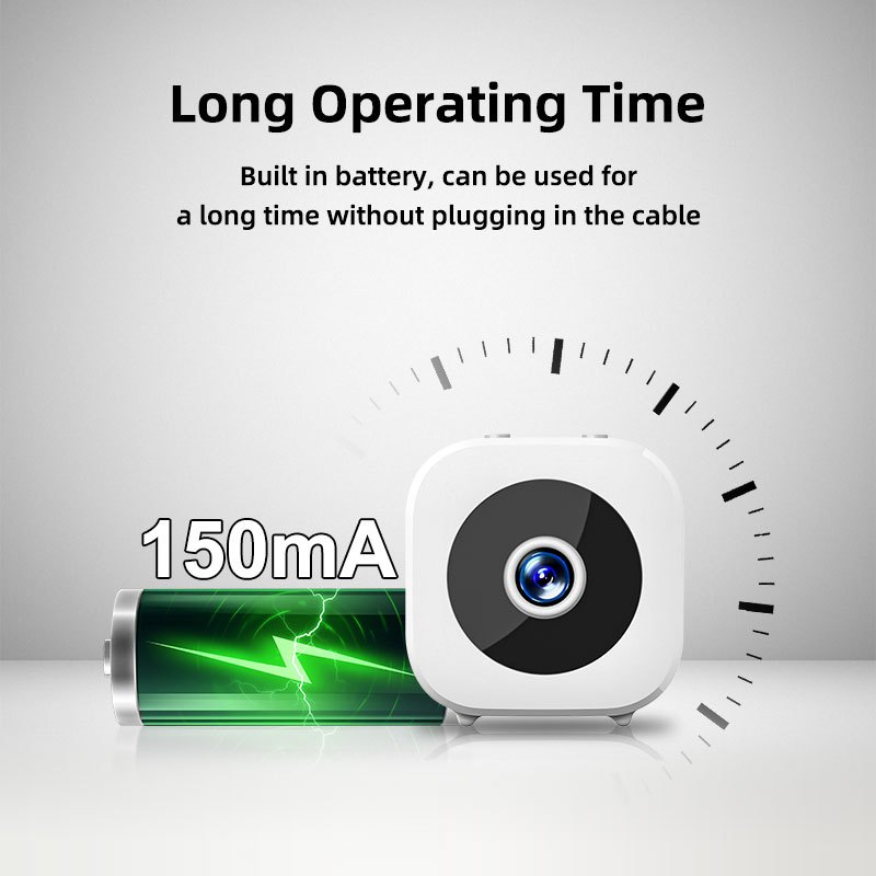 Cámara Mini Inalámbrica, 480P, WiFi 2.4GHz, Visualización Remota por App, Visualización en Línea en Múltiples Dispositivos, Ideal para Salas de Conferencias, Interiores y Exteriores, Fiestas, Mascotas, Seguridad del Hogar, Dispositivo con Carga USB