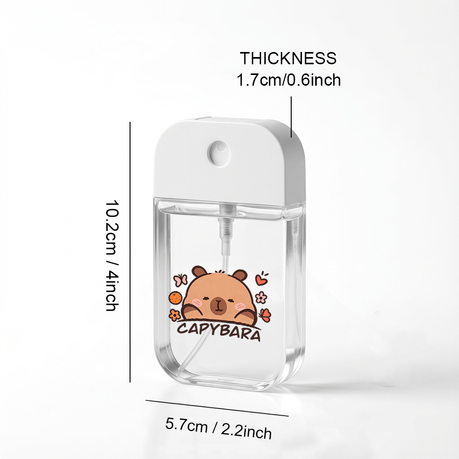 TEMU 1pc Reusable Mini Portable Spray Bottle, Capybara With Decorative Elements, Suitable For Travel, Hair, Plants, Makeup Daily Mister, 4 X 2.2
