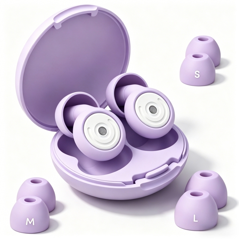 TEMU Sleep Earplugs | Silicone Earplugs - Ideal For Sleeping, Focusing, Traveling, And More | Gift Box Packaging | Includes Storage Case And 6 Earbud