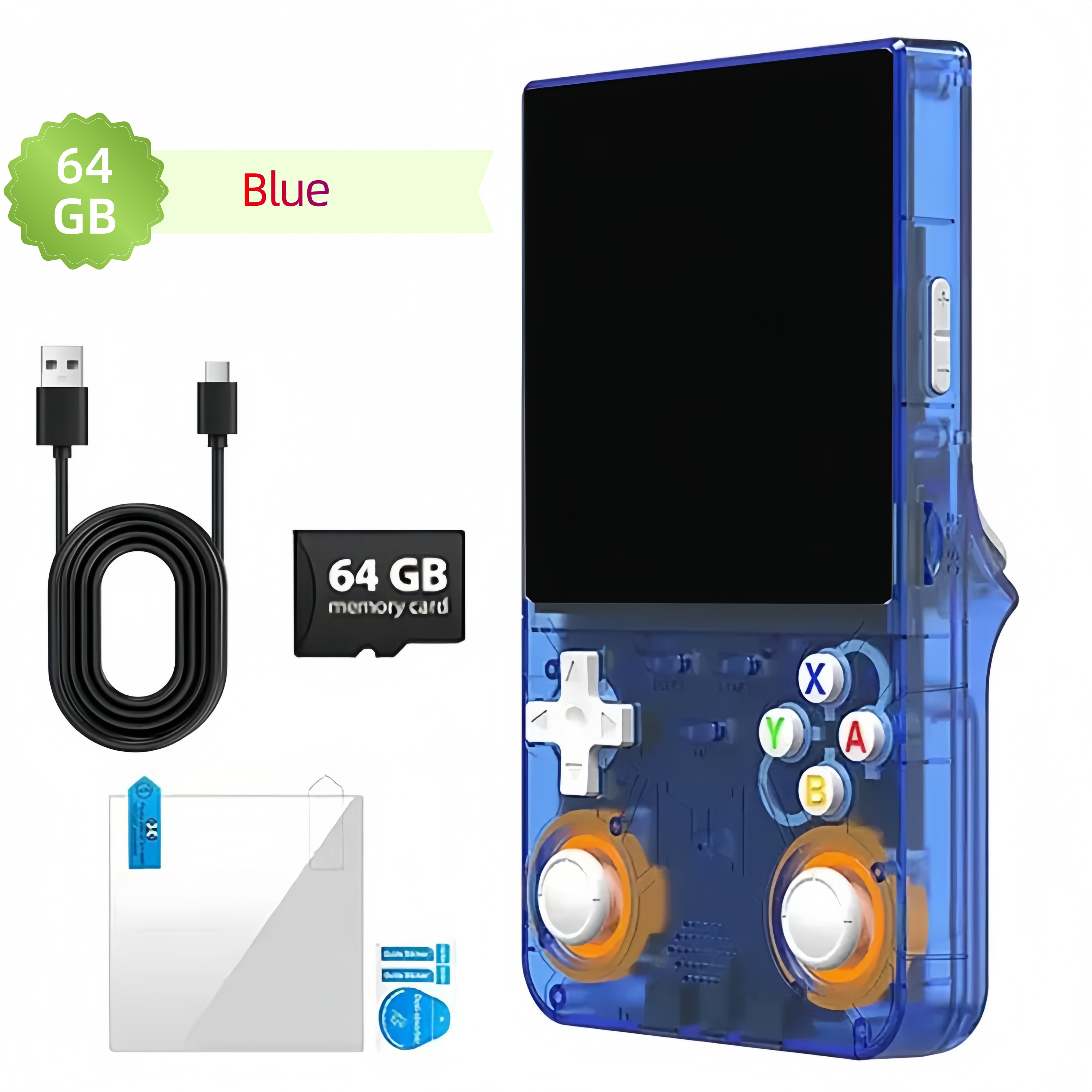 2025 Upgraded R36 Ultra Portable Handheld Game Console with 64GB/128GB Built-in Storage, 4-Inch IPS Full HD Screen, Dual Joysticks & 7-Color Options, Long Battery Life, Classic Entertainment Experience - Perfect Gift for Halloween & Christmas, Game Console for Android, Playful Design, Durable Construction
