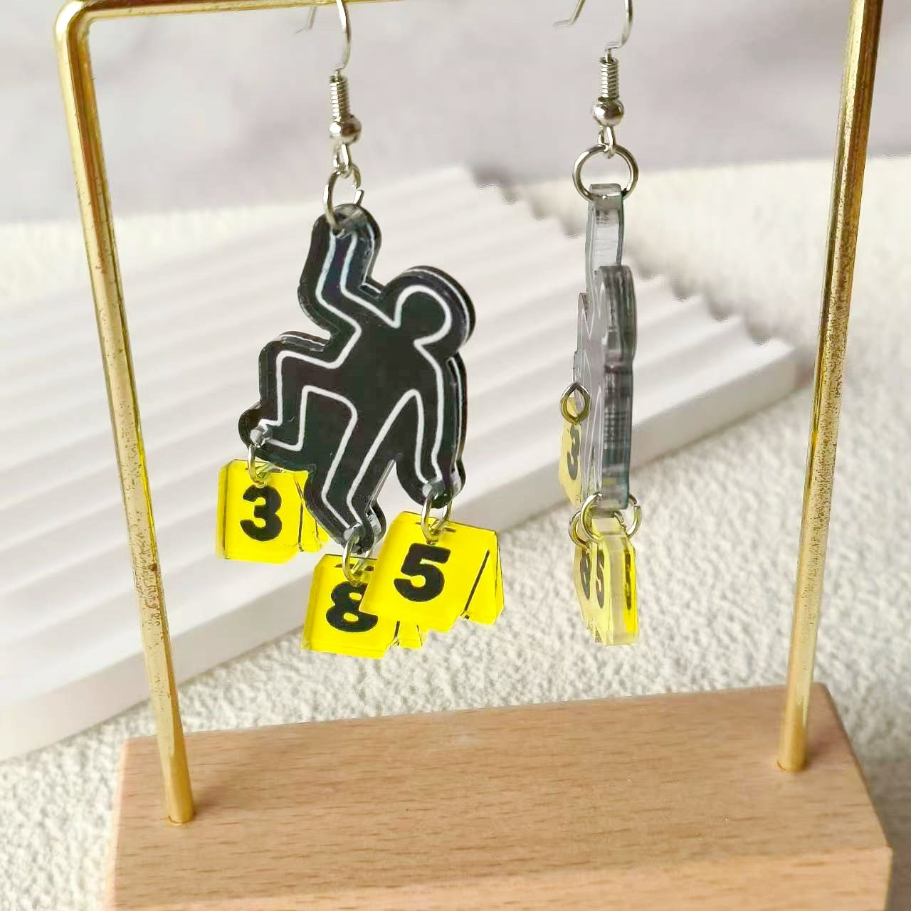 E-shop 2D-flache, kreative coole 2D-Acryl-Ohrhänger zum Aufhängen, Acryl-Accessoires geeignet für Partys den , einzigartige Geburtstagsgeschenke