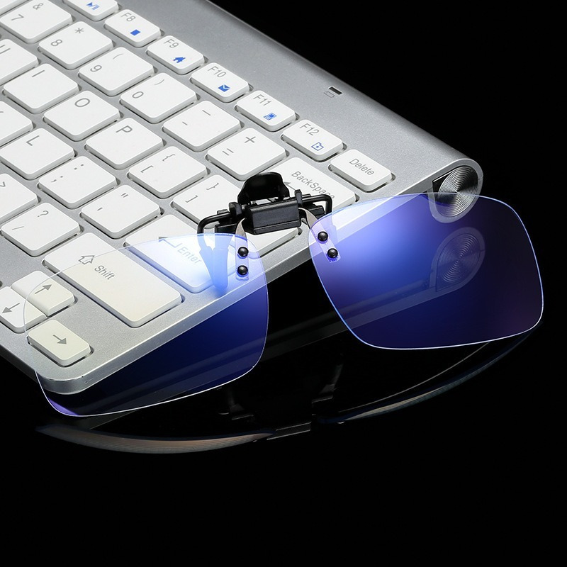 

Anti-blue Light Clip-on Glasses - Fashionable For Computer & Phone Use, Pc Material