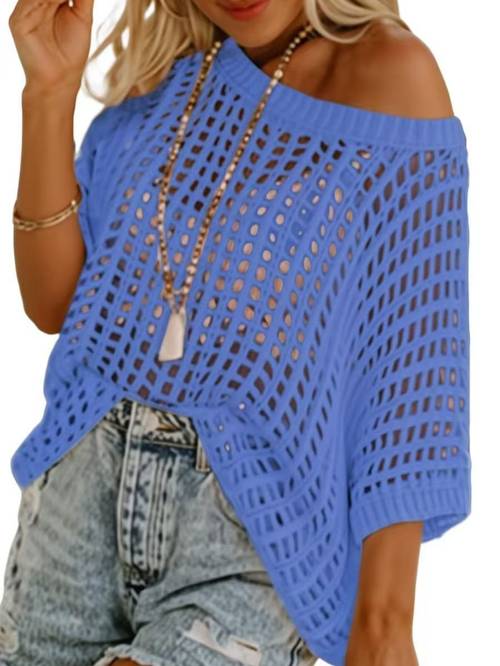 womens spring summer fall solid color cut out loose thin beach vacation bikini cover up