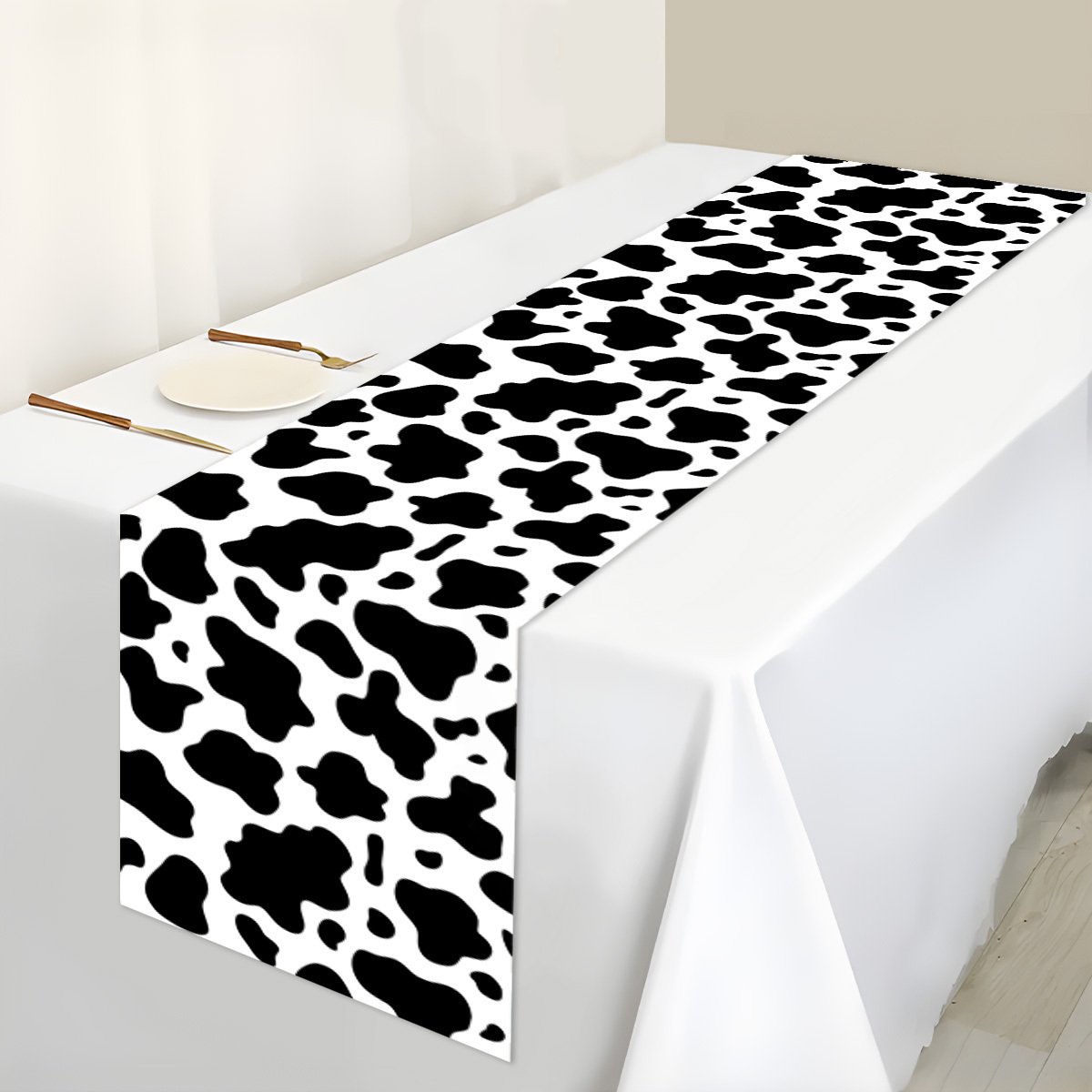 TEMU Nappe à imprimé vache, Nappe de fête à imprimé vache, Fête d'anniversaire sur le thème et du , Décoration de table à manger et