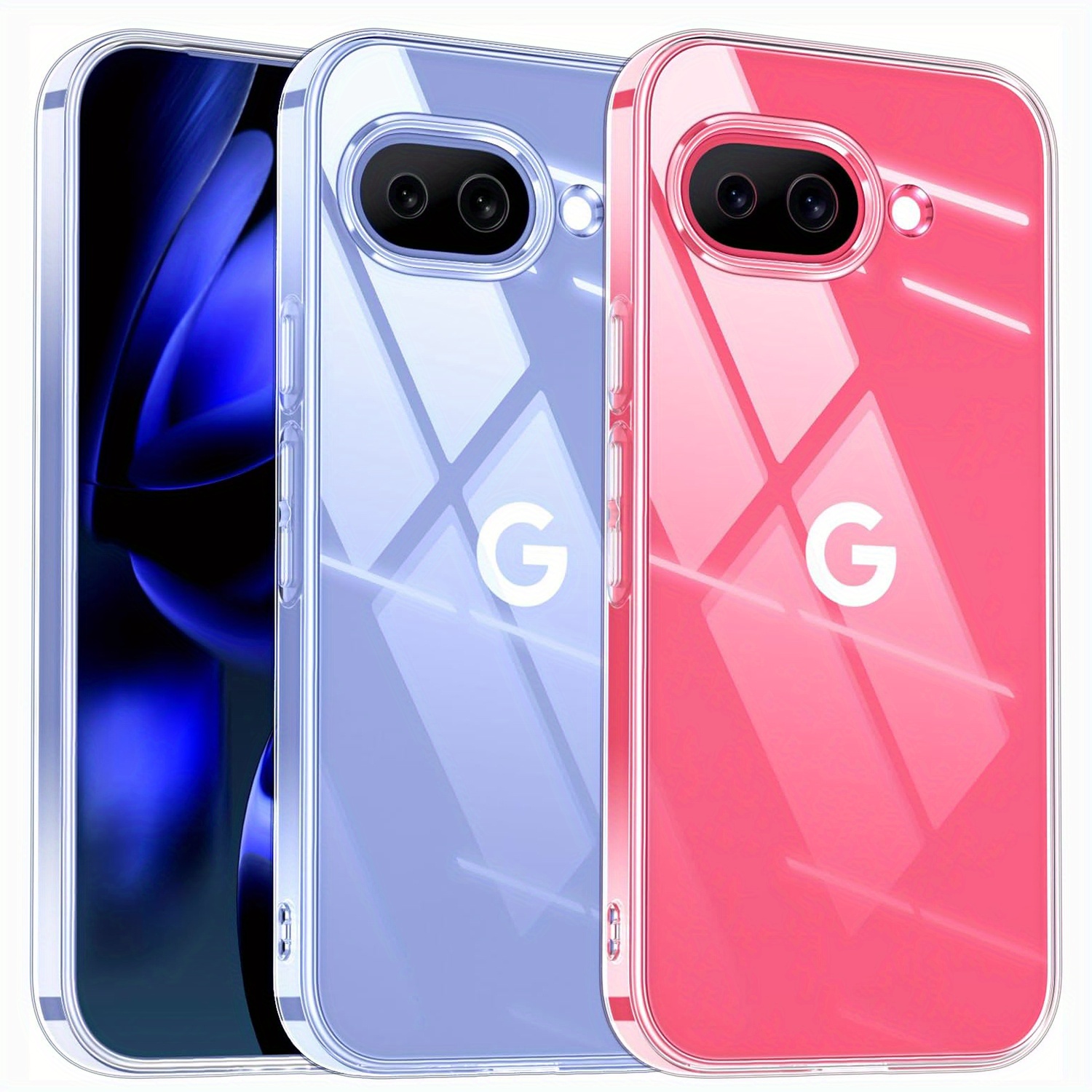 Image of Phone Case - For Google Pixel 9a 8a 7a Case Non-yellowing Soft Tpu Ultra-thin Phone Cover, Anti-slip Scratch Resistant Slim Fit Touch Shockproof Phone Cases