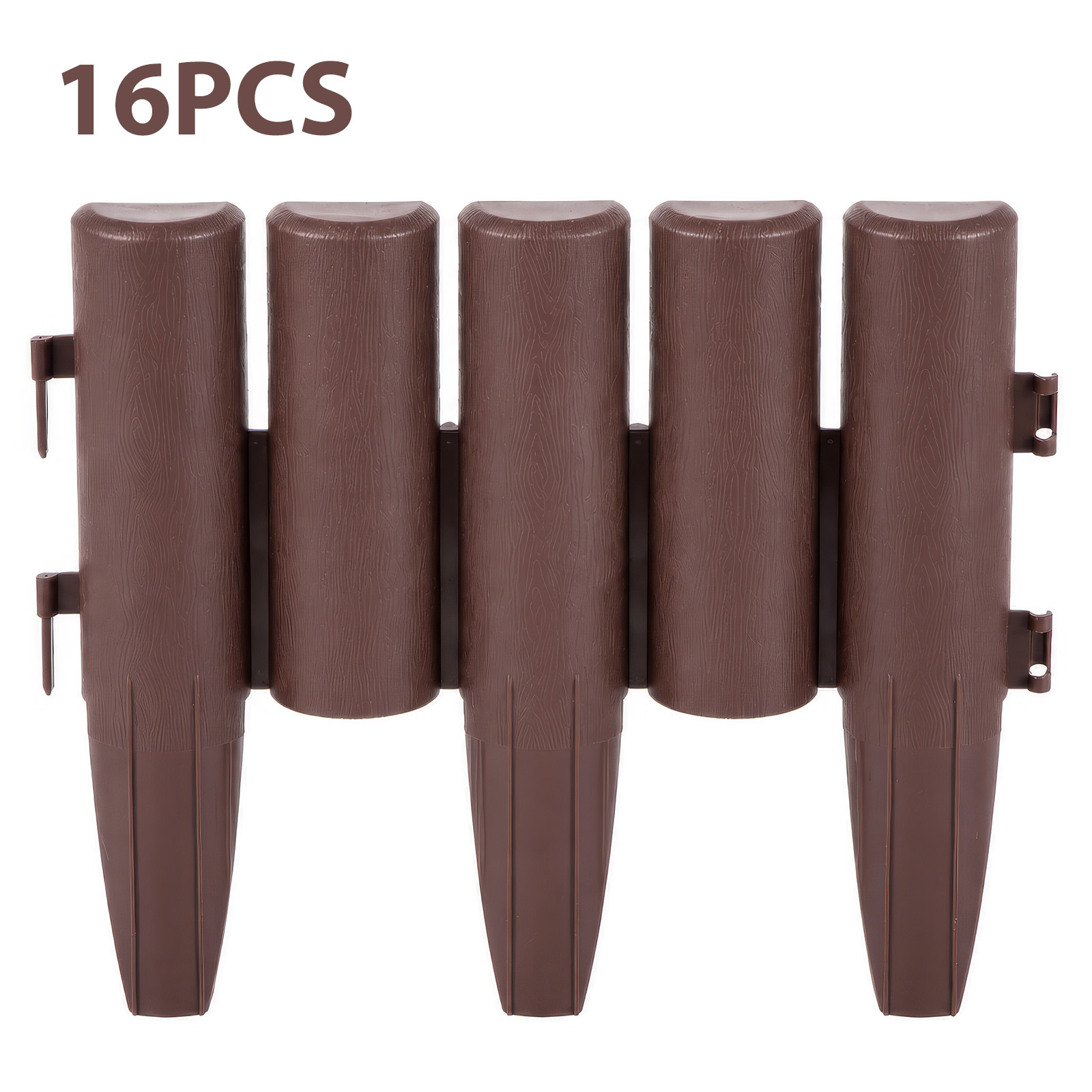 Image of Garden Edging Border - Pack Of 16/ Coverage Of Ft Area, Plastic Lawn Edging Garden Fencing, Easy Setup Perfect For Patio, Flower Bed, Pavement