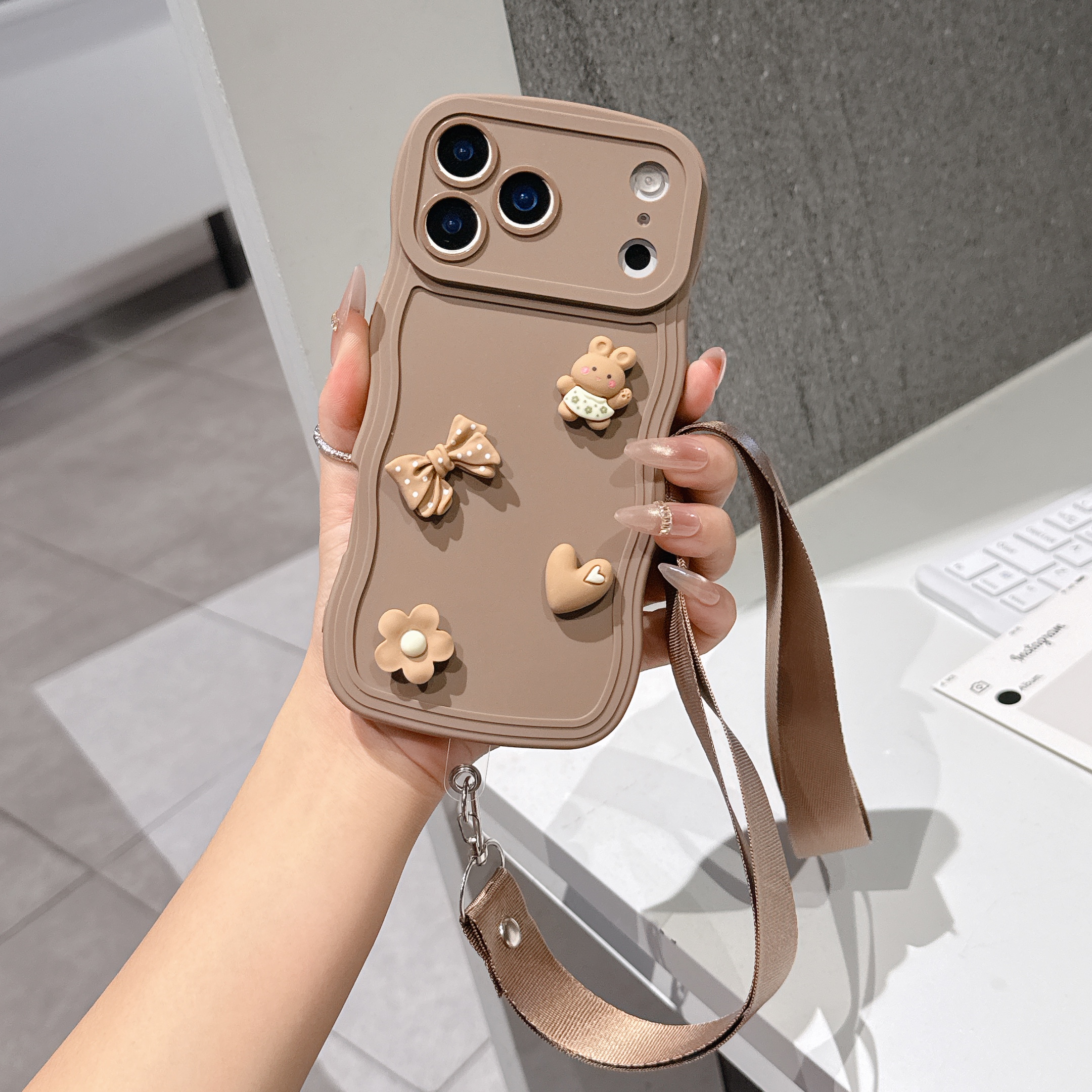 TEMU Phone Case - Cartoon Lanyard Phone Case, With Detachable Lanyard, Suitable For Iphone 18 Pro Max/18 Pro/17/17 Pro Max/17 Air/16/15/14/13/12/11