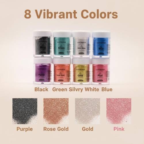 poudre à paillettes 8 couleurs, tout pour art de la résine, design dongles, loisirs créatifs diy & fabrication de cadeaux créatifs, pour niveaux artistiques